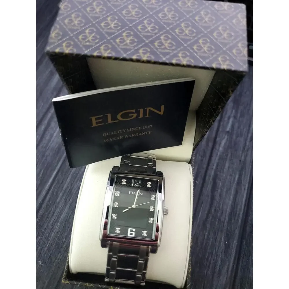 Rare Lord Elgin Gem Dial Mens Dress Watch New‎ In Box 45mm